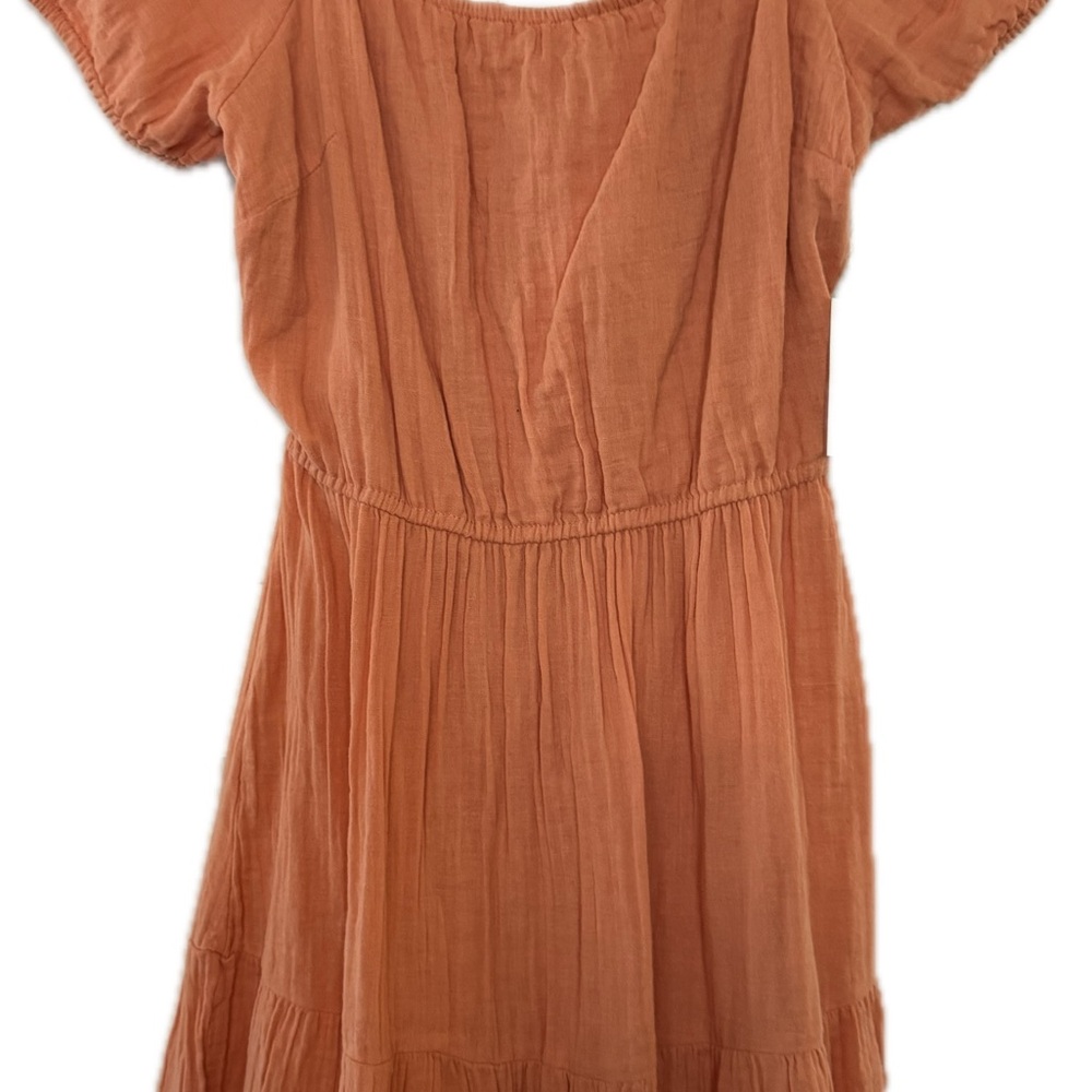 Rust Orange Short Sleeve Dress